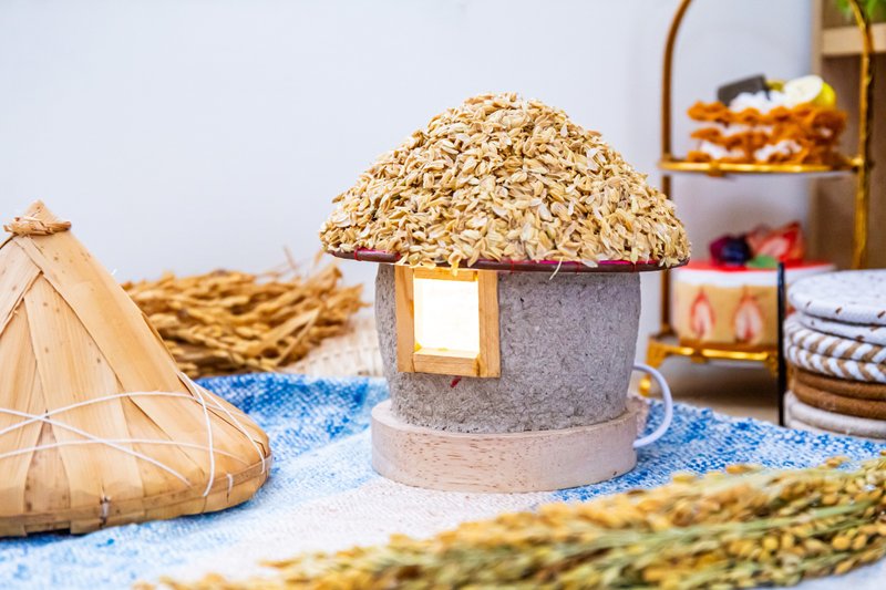 【不紙是這樣藝術工坊】稻影微光-米倉環保小夜燈 手作材料包 - 其他 - 紙 