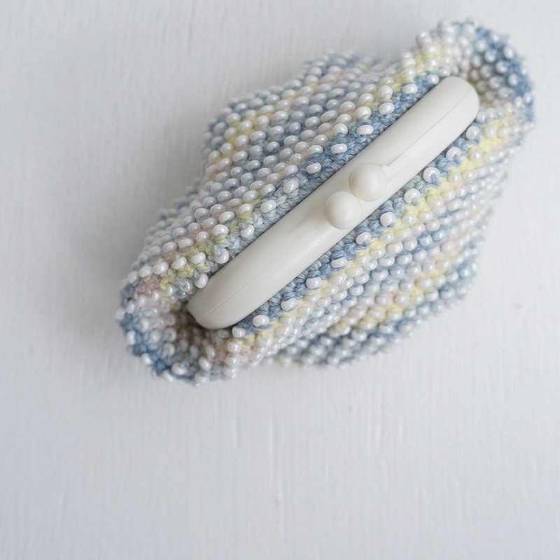 Ba-ba (m) Skipping Stiches Beads crochet pouch No.2082 - 化妝包/收納袋 - 其他材質 藍色