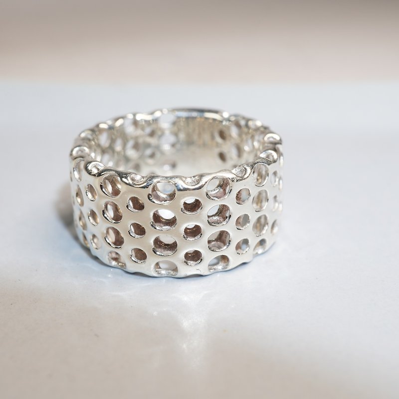 mesh ring 259 - General Rings - Other Metals Silver