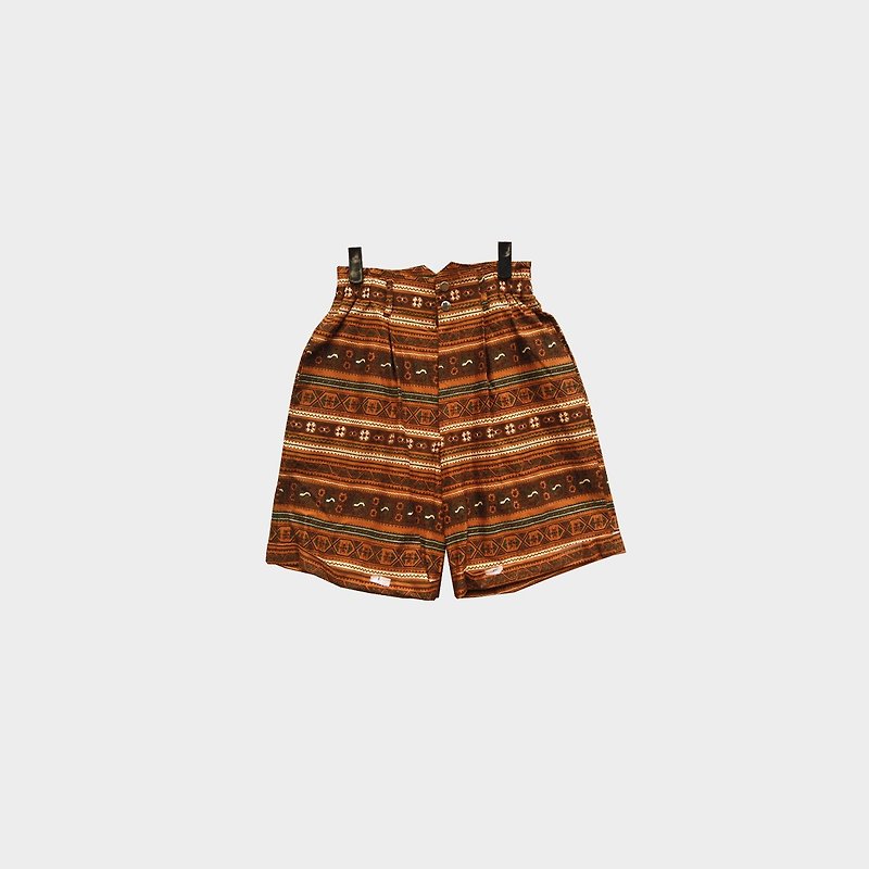 Discolored Vintage / Totem Print Shorts No.068 vintage - Women's Pants - Polyester Orange