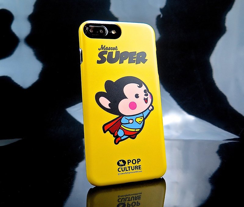 iPhone 7/8 Plus 可愛卡通 米鼠 Flying Mouse 霧面手機套 手機殼 - 手機殼/手機套 - 塑膠 黃色