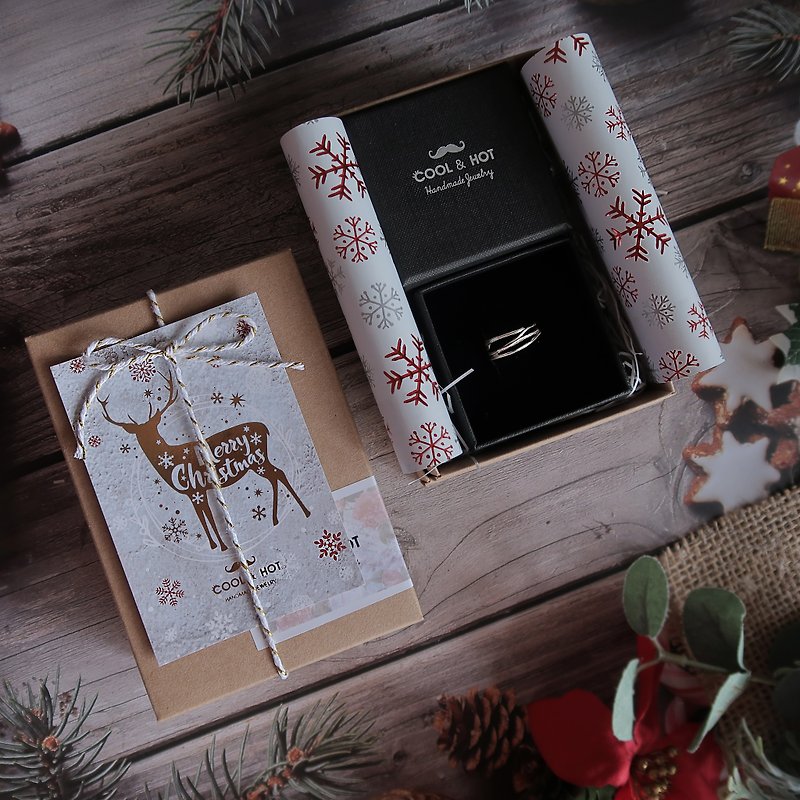 【聖誕禮盒】免費 聖誕送禮包裝/ 訂單留言即可(勿下單) - 耳環/耳夾 - 紙 藍色