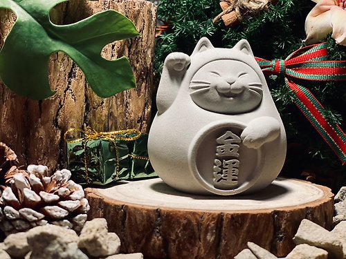 【クリスマスラッピングギフト】巨大でぶ招き猫 - ショップ 氺の尼