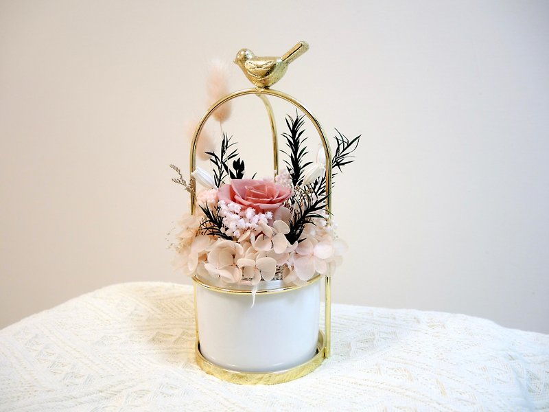 Preserved flowers dried flowers opening gifts birthday gifts home decoration office small things - Dried Flowers & Bouquets - Plants & Flowers Pink