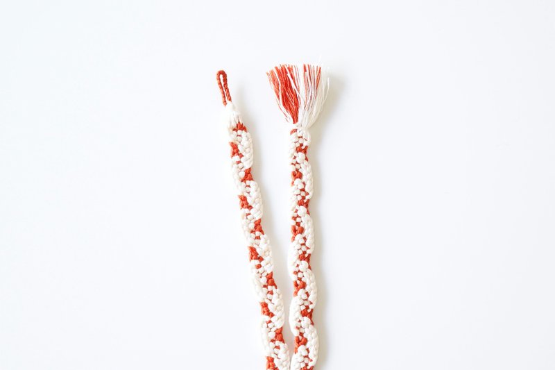 Haori himo, Haori accessory, Kimono accessory, Japanese vintage /4538 - Other - Silk Orange
