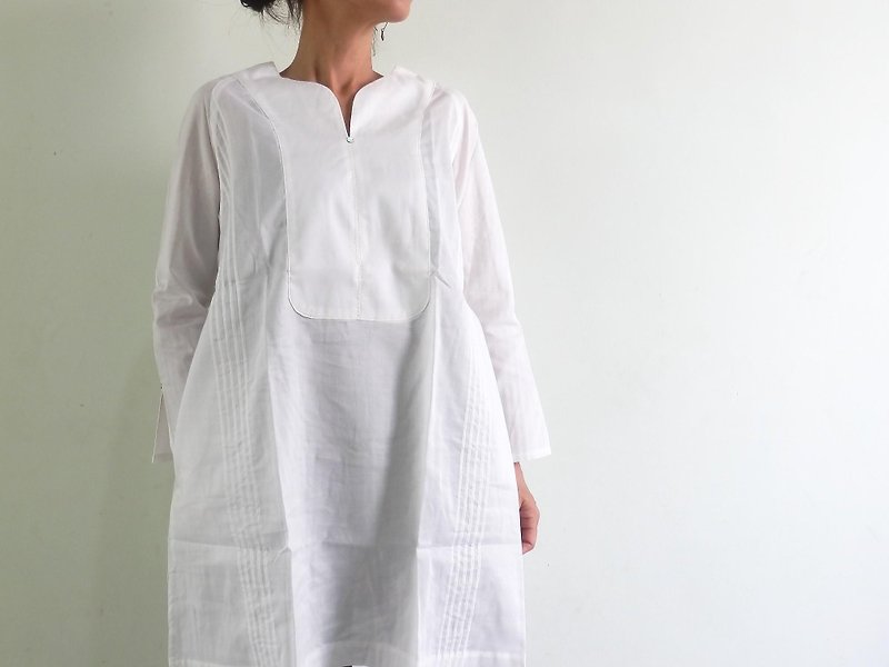 White shirt / pre-organic cotton / raglan sleeve - Women's Tops - Cotton & Hemp 