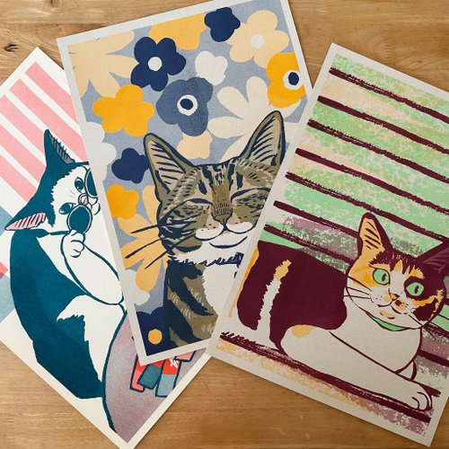 みんなのうちの猫 A3ポスターA - ショップ 喫茶こぐまや ポスター・絵