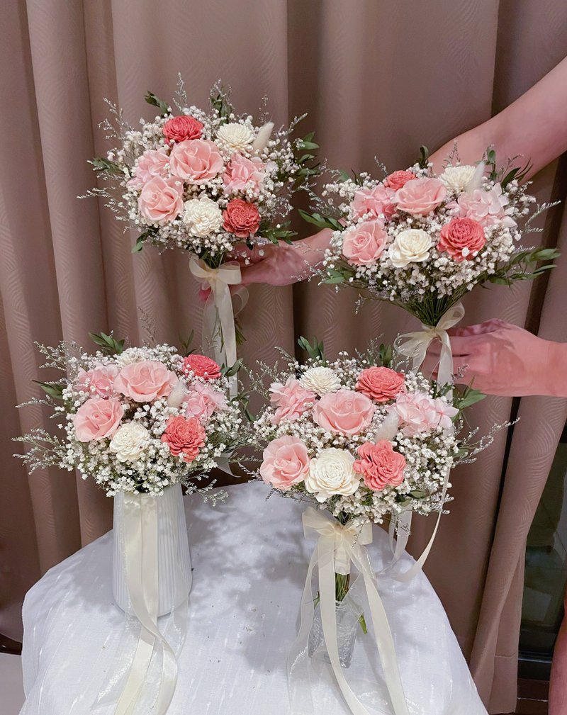 Petty Bourgeoisie Bouquet Various colors can be customized Bridal bouquet Flower girl bouquet Bridesmaid bouquet - ของวางตกแต่ง - พืช/ดอกไม้ หลากหลายสี