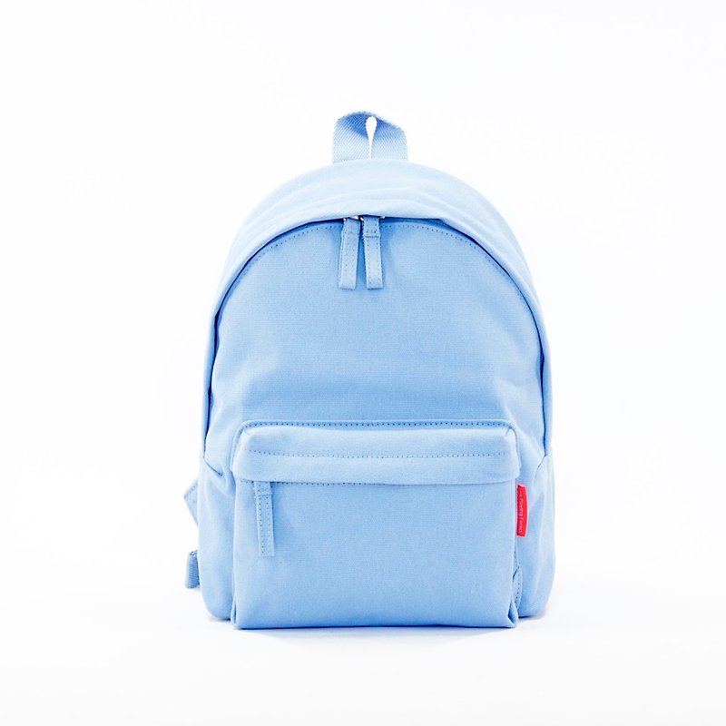防水厚手のコットンバックパック（ミニ、A4）/ブルー/子供と大人に適しています - リュックサック - コットン・麻 ブルー