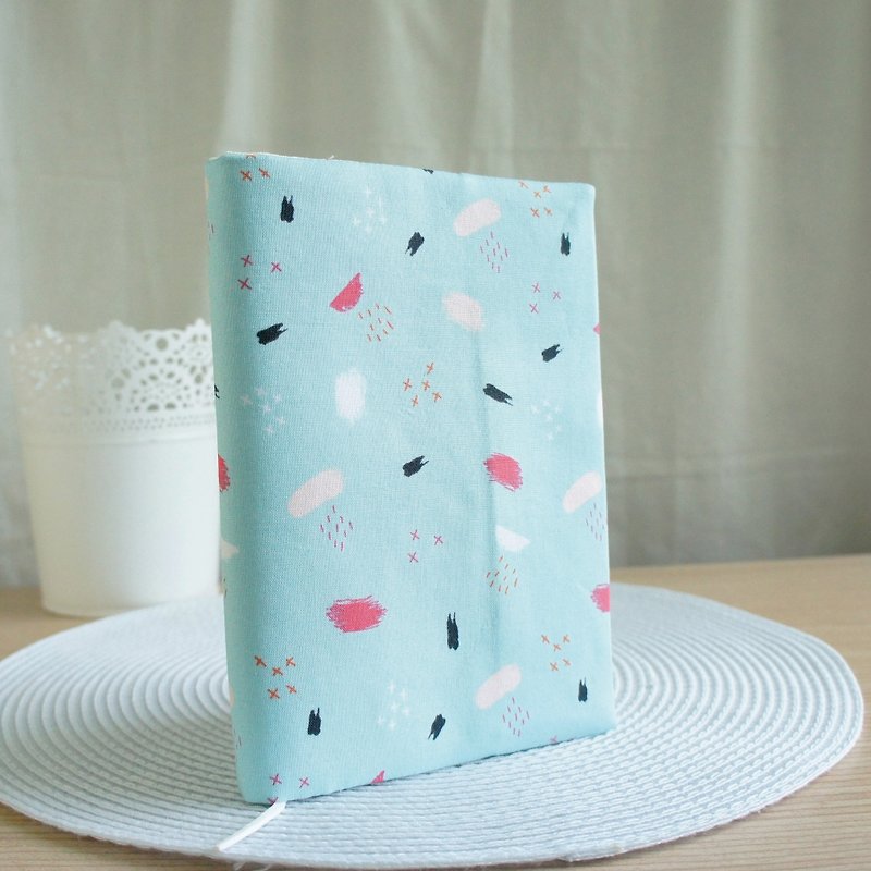 Lovely American cotton [freehand brush double-sided cloth book jacket] book cover B6 log 13X18 hand account E - ปกหนังสือ - ผ้าฝ้าย/ผ้าลินิน สีน้ำเงิน