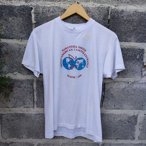 goodviewvintageshop Vintage 80s Samantha Smith American Peace Activist T-Shirt