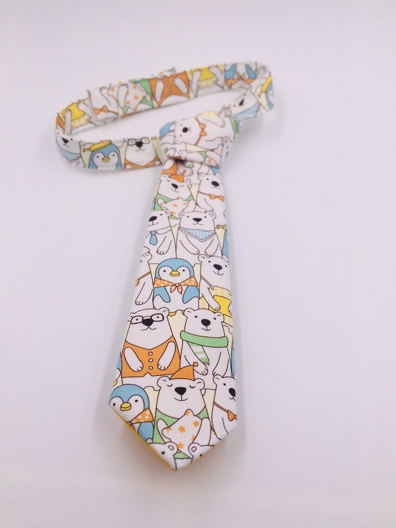 北極熊企鵝好朋友 訂製款領帶 領結 領帶 男童