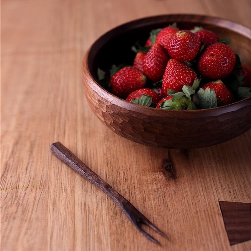 Hand-made wooden bowls carved black walnut L17.5CM diameter - ถ้วยชาม - ไม้ สีนำ้ตาล