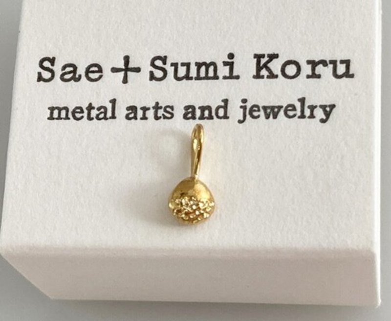 K24◇小さな栗の純金ペンダントトップ◇Pure Gold Little Chess Nut Pendant Top - 項鍊 - 其他金屬 