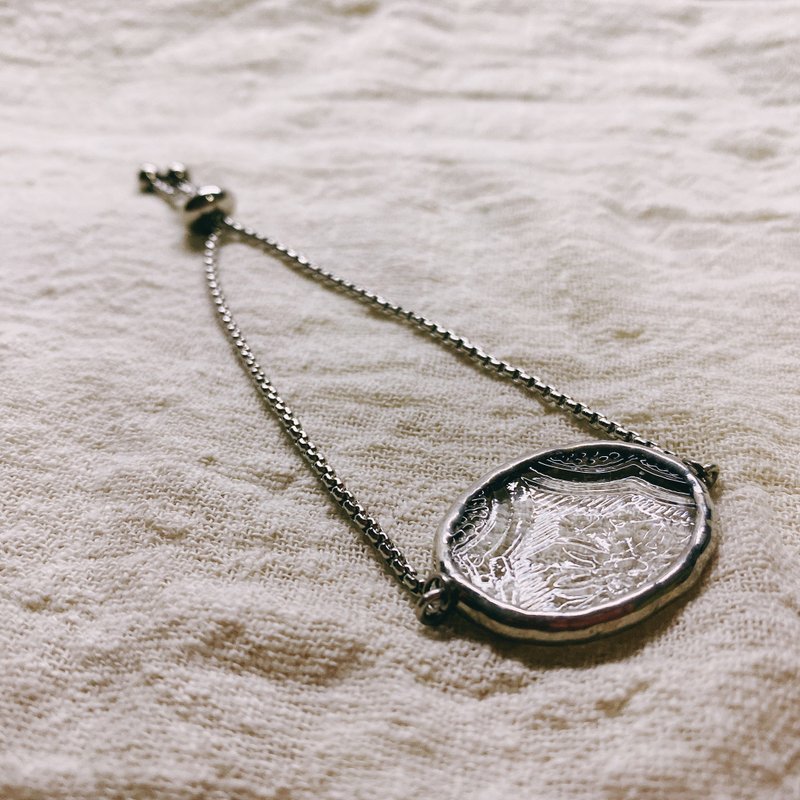 inlaid glass bracelet - Bracelets - Glass Transparent