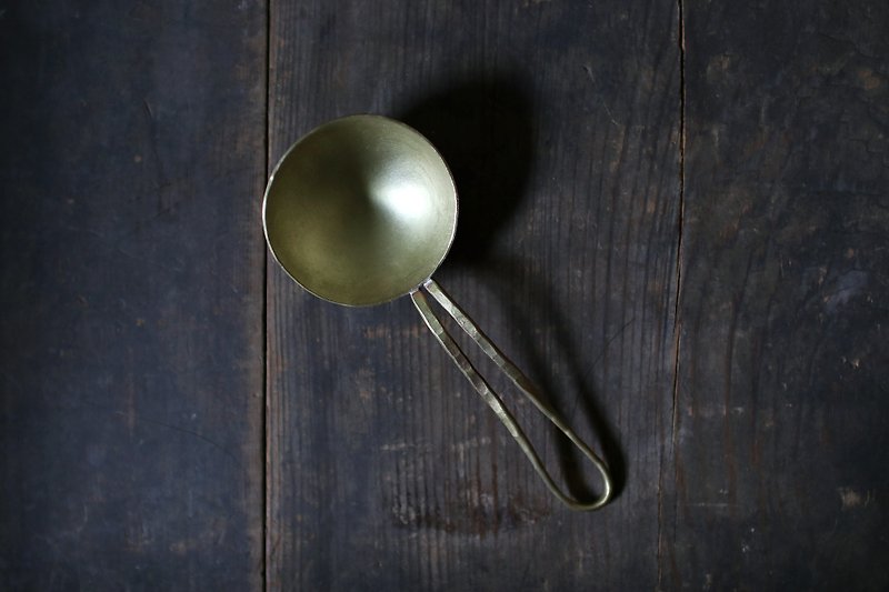 Tanaka _ Bronze deep bronze round spoon _B29 - Cutlery & Flatware - Copper & Brass Gold