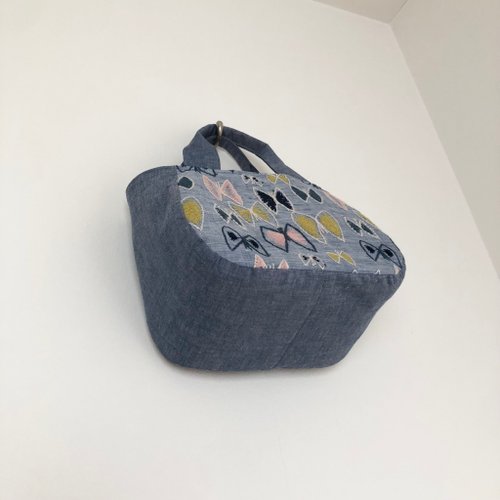 ミナペルホネン 新作スカイフラワー ♡ 楕円形底トートバッグ / ハンドメイド トートバッグ ミナペルホネン sky flower ハンドメイド