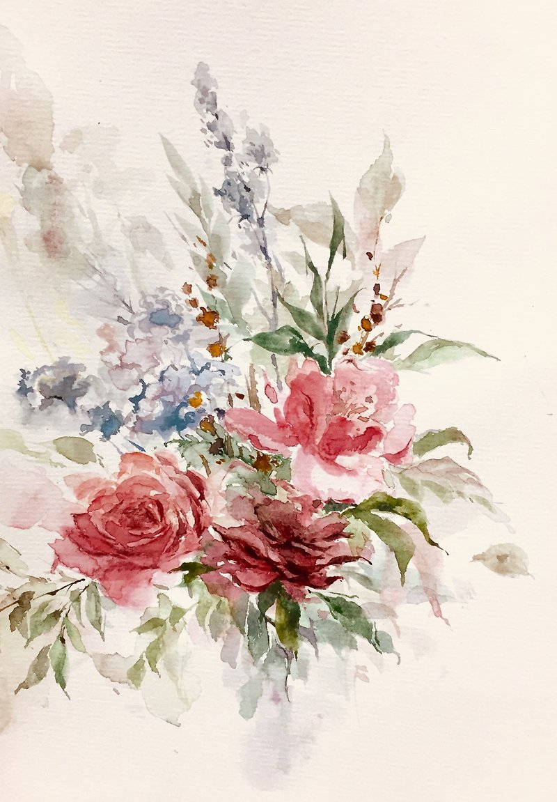 花のイラスト - ウォールデコ・壁紙 - 紙 