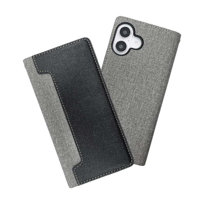 CASE SHOP iPhone 16/16Plus 側掀站立式皮套-黑 - 手機殼/手機套 - 其他材質 黑色