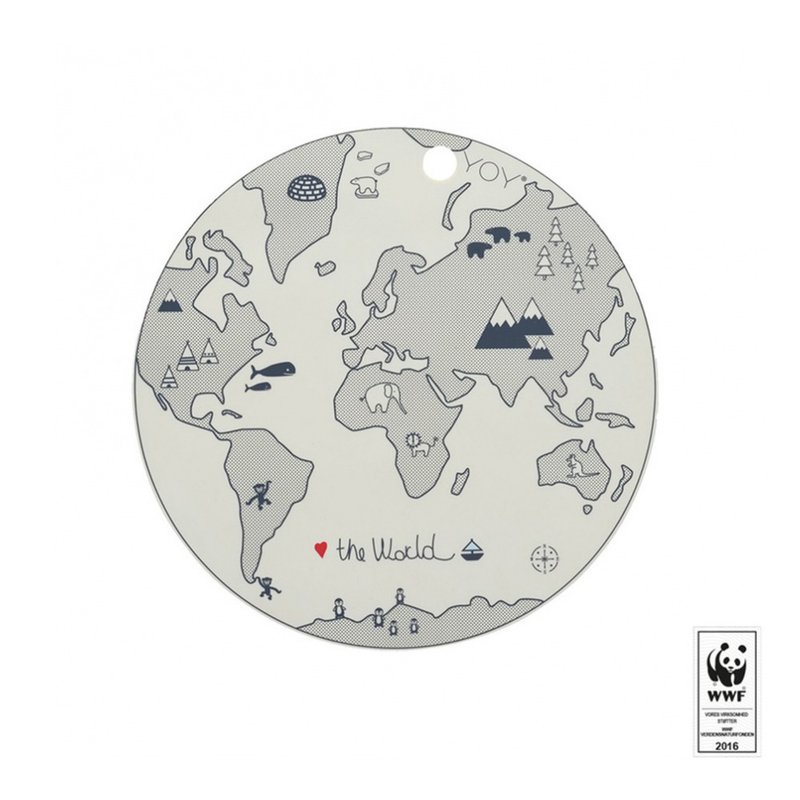 World Map Silicone Placemat | OYOY - Place Mats & Dining Décor - Silicone White