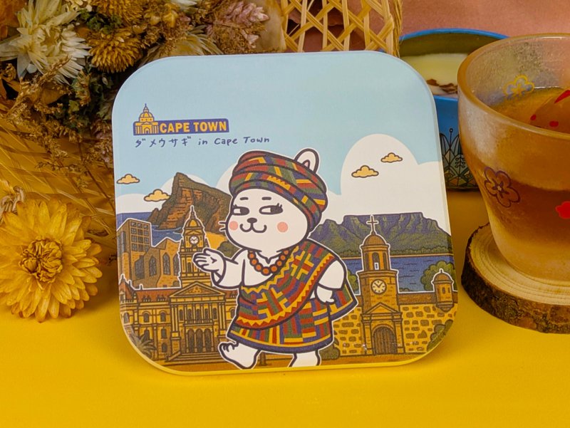 陶瓷杯墊【廢兔 in Cape Town】 - 杯墊 - 陶 