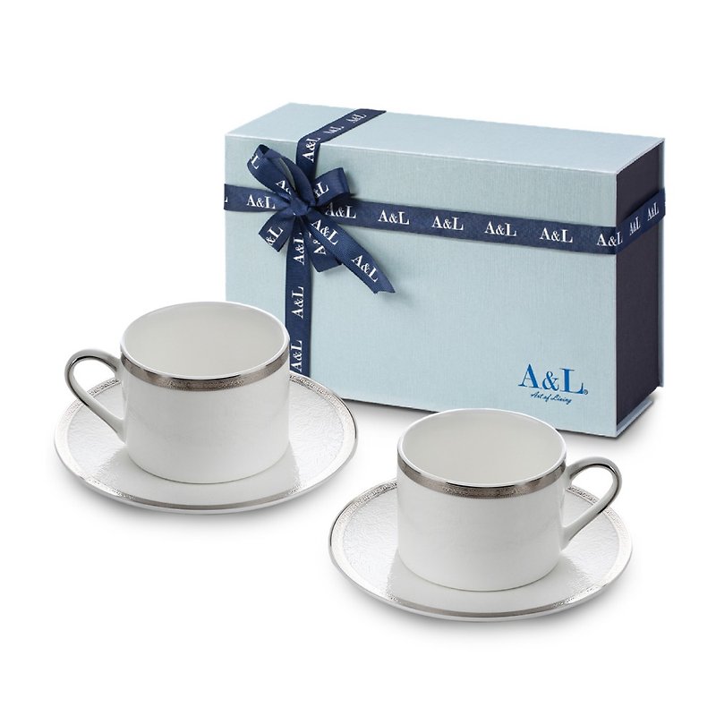 [Mother's Day Exquisite Gift Box] A&L British Romantic Classical Exquisite Beautiful and Elegant Bone China Cup Set - Coffee Pots & Accessories - Porcelain Gold