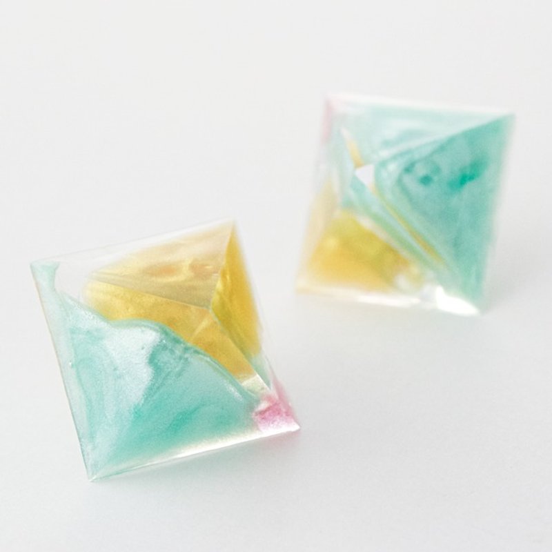 Pyramid earrings (secret points) - Earrings & Clip-ons - Other Materials Multicolor
