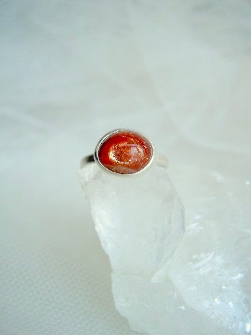 Sun Stone Ring No. 15 - General Rings - Gemstone Red