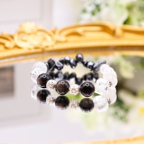 心塔水晶 【手作】夜的星辰秘語 彈性手串