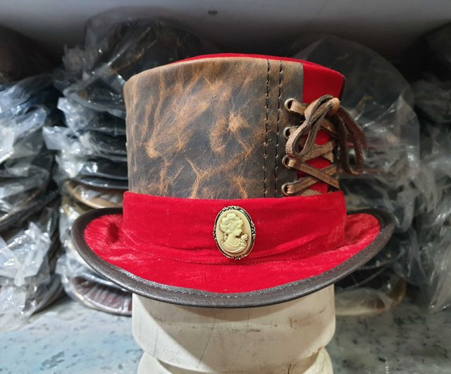 Red best sale steampunk hat