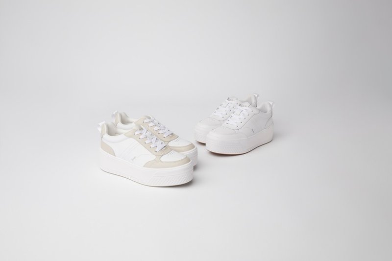 KEDS KYLER II 小心機厚底皮革小白鞋 WH68277 - 女休閒鞋/帆布鞋 - 真皮 