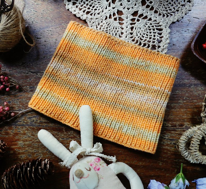 ChiChi hand-made-handmade wool neck circumference/bib [not irritating series] [in stock] - Knit Scarves & Wraps - Wool Yellow