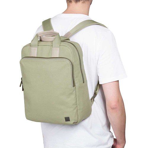 KNOMO 福利品出清 James 15吋後背包 書包 筆電包(橄欖綠) 展示痕跡詳