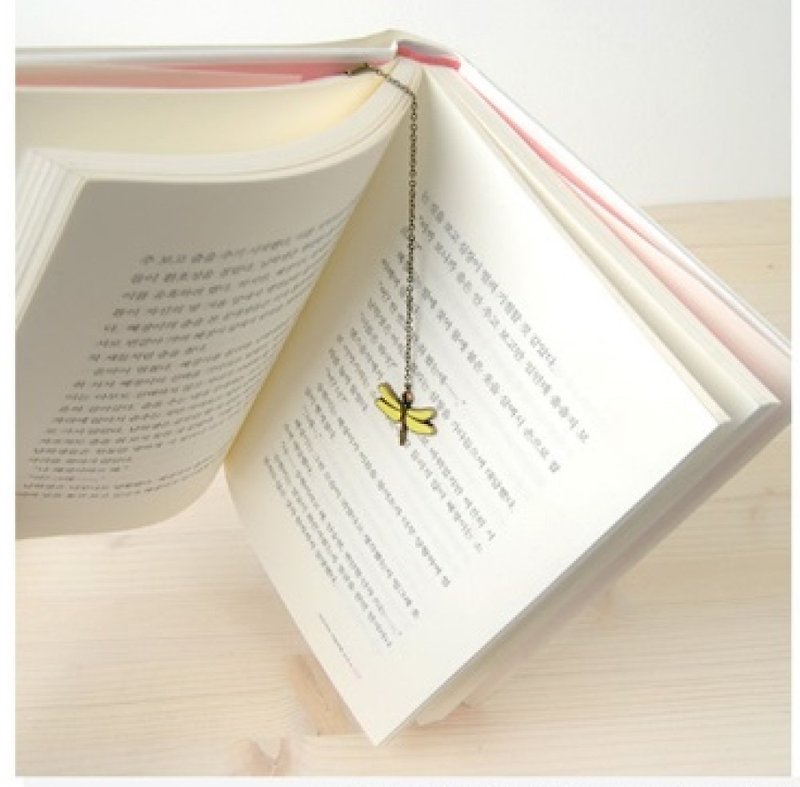 黃 蜻蜓 書籤 吊飾 - 書籤 - 其他材質 
