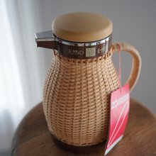 Japanese Tiger Rare Handmade Rattan Kettle Coffee Pot Magic Bottle Thermos  Pot Used - Shop the-old-soul Vacuum Flasks - Pinkoi