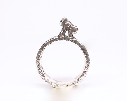 二毛銀（Nimou Jewelry） 二毛銀【動物系列─指上風景猩猩-戒指】銀