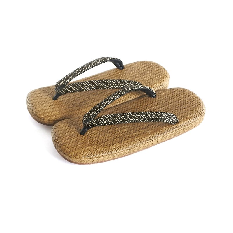 Zori sandals made by the representative of the net Inden thong - อื่นๆ - หนังแท้ สีกากี