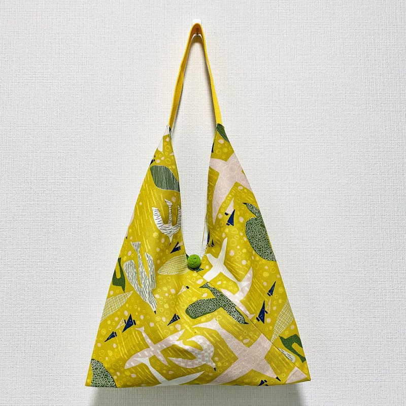 𣈱Sale in stock/Japanese style zong-shaped side backpack/large size/white seagull - Messenger Bags & Sling Bags - Cotton & Hemp Green