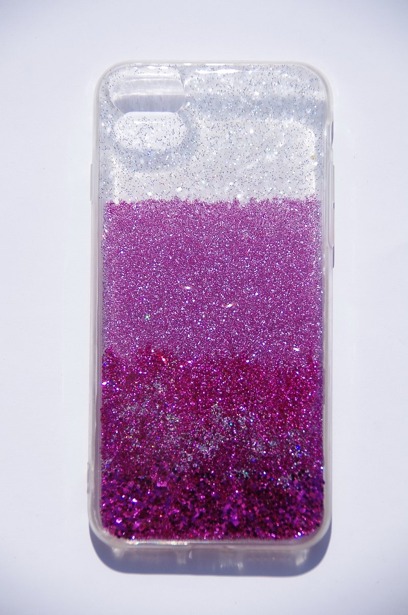 Pressed flower phone case, Handmade phone case, iphone7 and iPhone8, Shiny Pink - เคส/ซองมือถือ - พลาสติก สึชมพู
