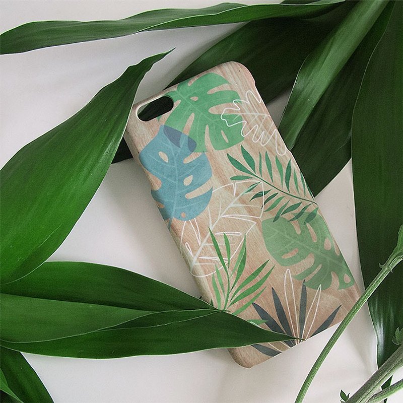 Tropical Leaves iPhone case - เคส/ซองมือถือ - พลาสติก สีนำ้ตาล