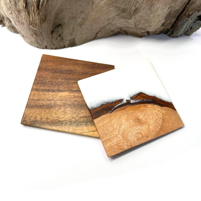 【Seeds】Personalized Wood Coasters, Custom Coasters, Engraved Gift  C-114 - ที่รองแก้ว - ไม้ 