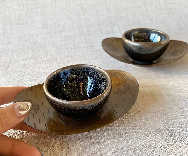 日本古典茶具手打錘目茶托│日式工藝厚銅品茗古典美- 設計館瑞文堂茶壺