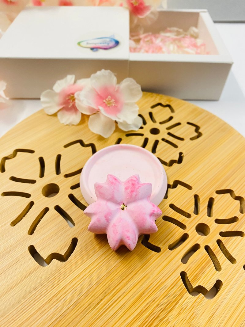 迷你櫻花擴香石 Mini cherry blossom aroma stone - 香氛/精油/擴香 - 其他材質 粉紅色