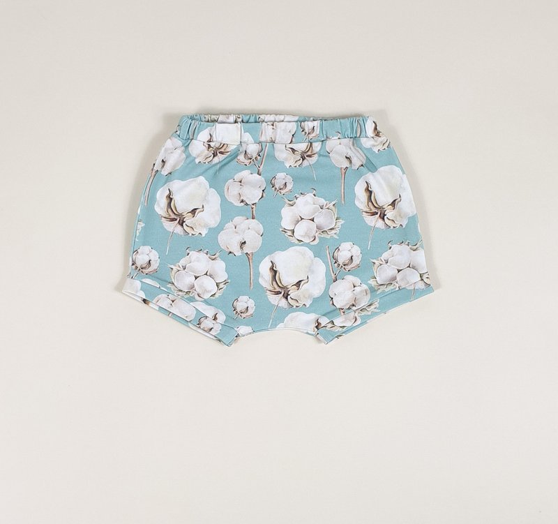 Cotton baby shorts, baby boy shorts, baby girl shorts, blue kids shorts - Pants - Cotton & Hemp Multicolor