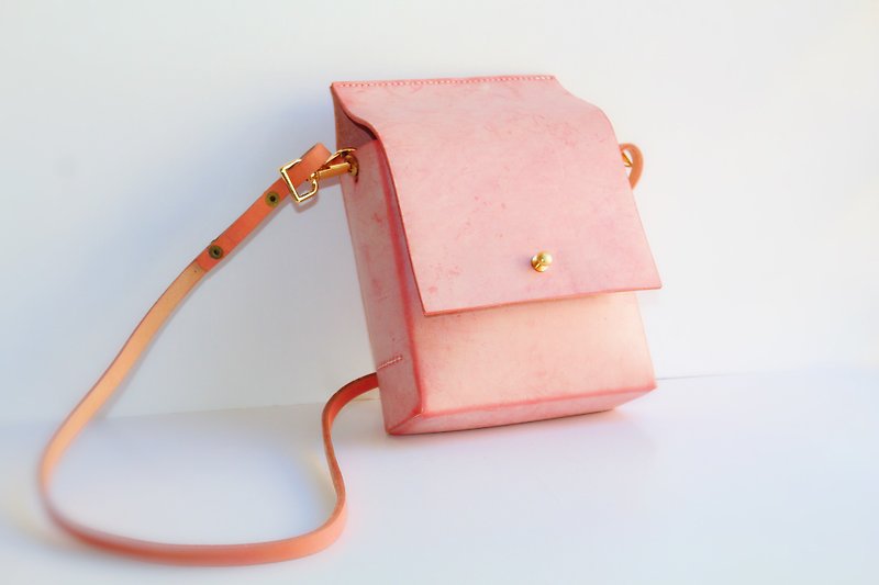 Side Backpack / Cross Body Bag / Tote / Tote - Messenger Bags & Sling Bags - Genuine Leather Pink