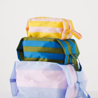[ベストセラー新商品] BAGGUトラベル収納バッグ3グループ - 春のストライプ