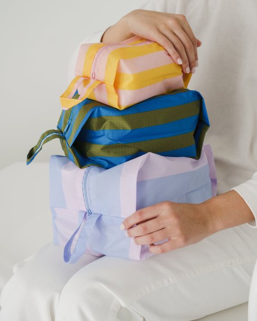 BAGGU 3D Zip Set - Leisure Stripes - Shop ooostores_Taiwan