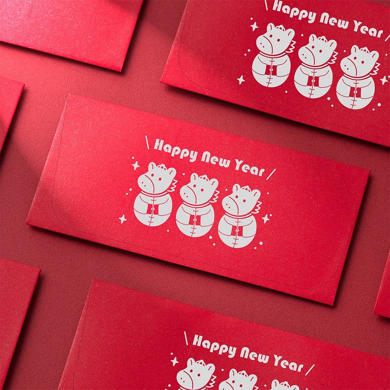 2026馬年紅包袋/Happy New Year (公版10入) #2012 - 紅包袋/春聯 - 紙 紅色