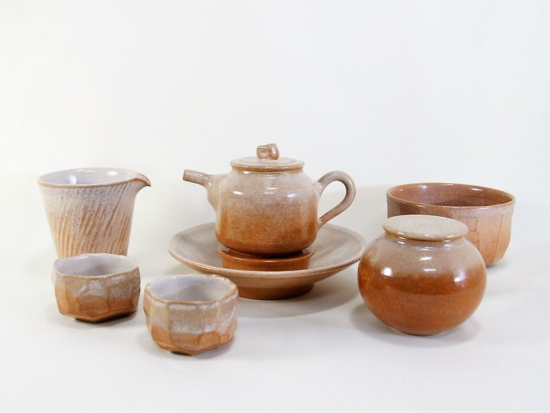 黃昏茶具組 - 茶具/茶杯 - 陶 橘色