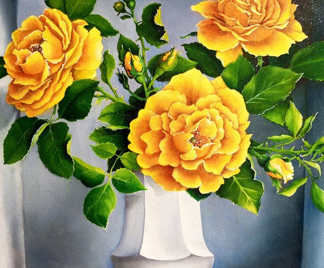 油彩画【薔薇】作者不明 油彩画【薔薇】作者不明 日野 皖 「 薔薇 」 油絵 ・ 油彩画 F4